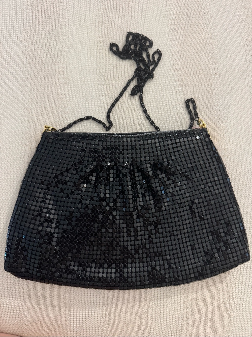 Vintage Black Sequin Chain Shoulder Bag